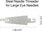 20 pcs. Large Eye Hand Sewing Needles - 1.5 inch Long in Needle Storage Tube with Needle Threader